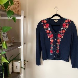 Vintage embroidered cardigan